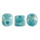 Les perles par Puca® Minos beads Opaque blue turquoise tweedy 63030/45703